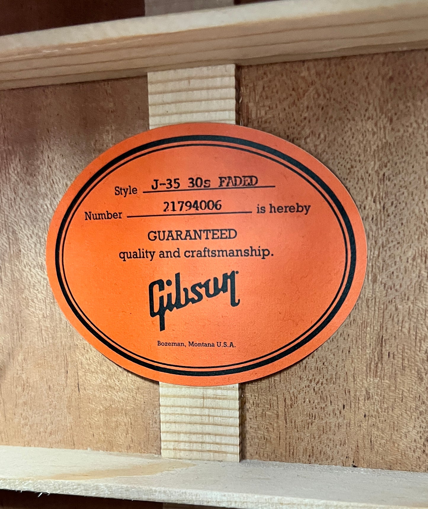 2024 Gibson J-35 '30s Faded
