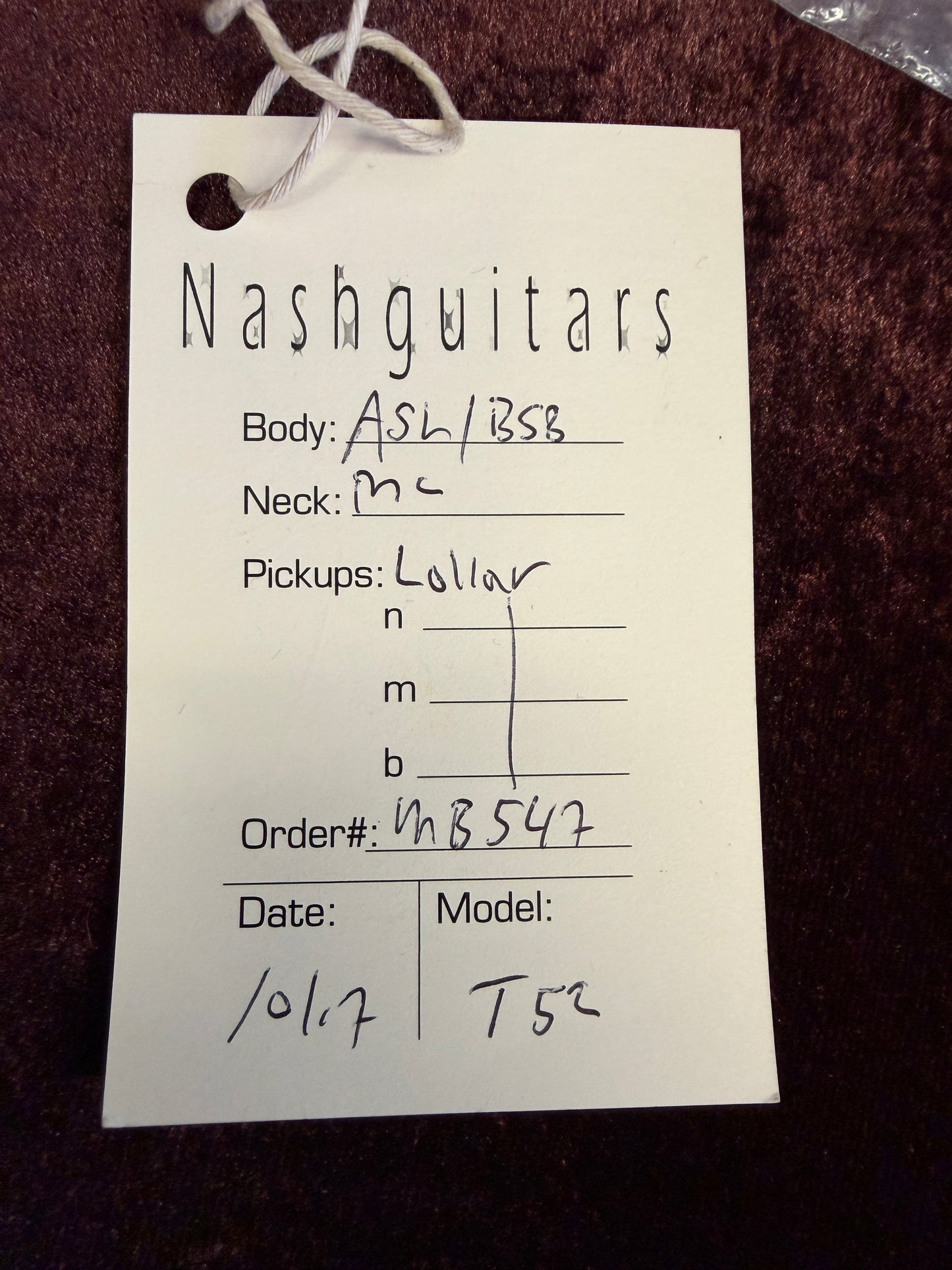 2017 Nash T-52 Telecaster