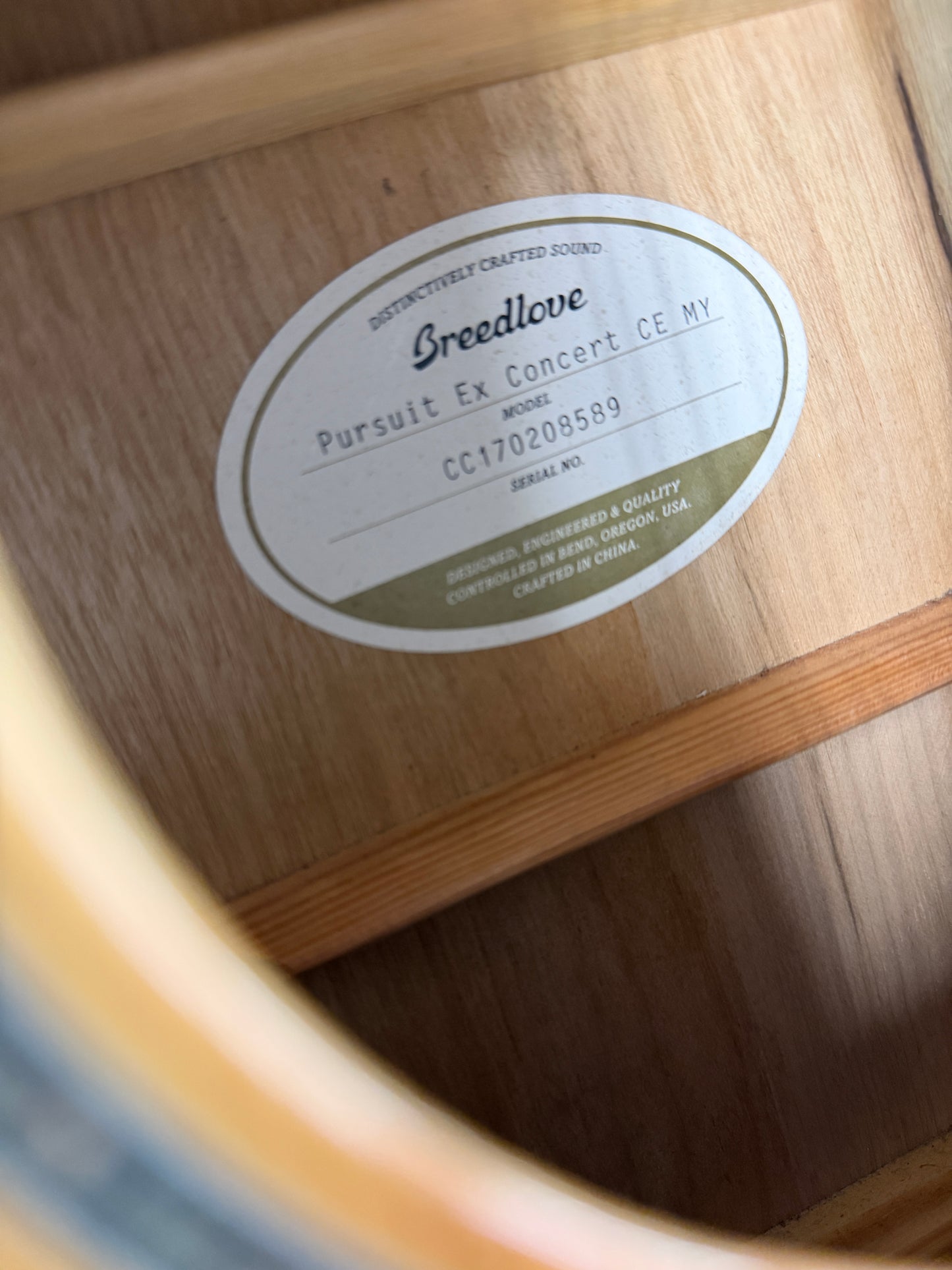 Breedlove Pursuit Ex Concert CE MY Acoustic Guitar