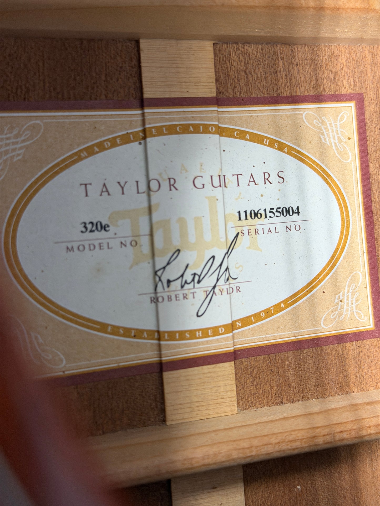 2015 Taylor 320e Acoustic Guitar
