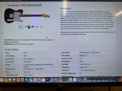 2023 Fender American Ultra Telecaster Electric Guitar
