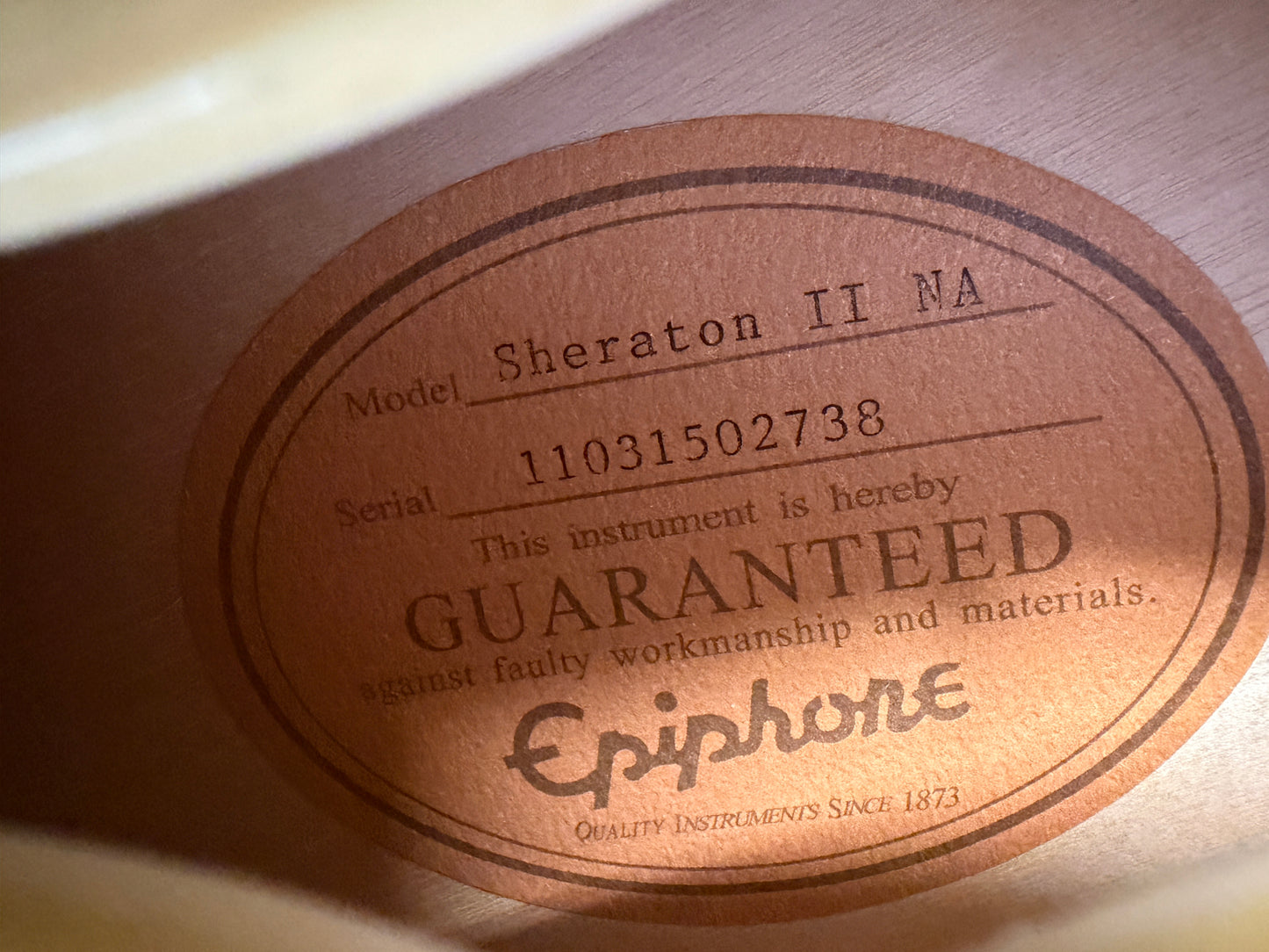 2011 Epiphone Sheraton II Electric Guitar