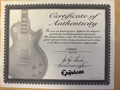 2009 Epiphone Limited Edition “1959” Les Paul Standard Electric Guitar