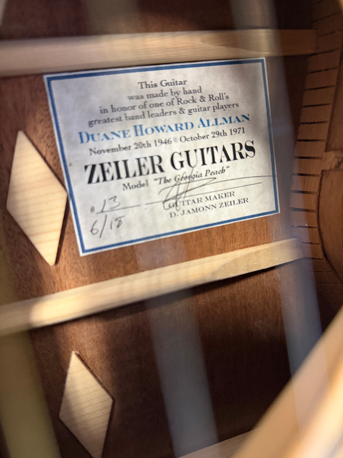 Zeiler "Georgia Peach" Acoustic Guitar (#13 of 24 made)