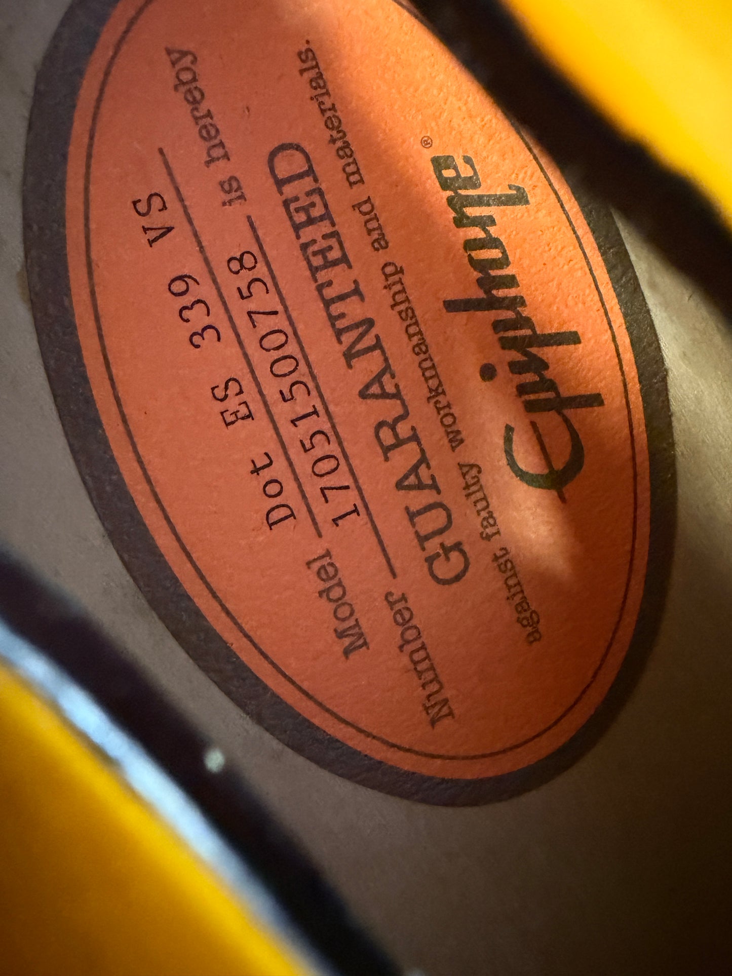 2017 Epiphone Dot ES-339 VS